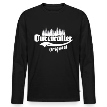 Odenwald Odenwaelder Odenwälder - Männer Premium Bio Langarmshirt - Schwarz - Vorne - Nico (187cm)