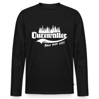 Odenwald Odenwaelder Odenwälder - Männer Premium Bio Langarmshirt - Schwarz - Vorne - Nico (187cm)