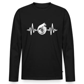 Turbocompresseur ECG Motorsport Turbo Vis Turbo Turbos - T-shirt manches longues Premium bio Homme - noir - Devant - Nico (187cm)