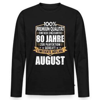 19. Geburtstag September Jahrgang 2004 Vintage - Männer Premium Bio Langarmshirt - Schwarz - Vorne - Nico (187cm)