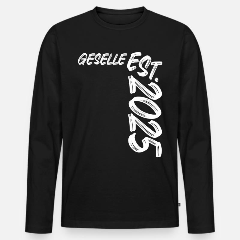 Geselle Est. 2025 - Männer Premium Bio Langarmshirt - Schwarz