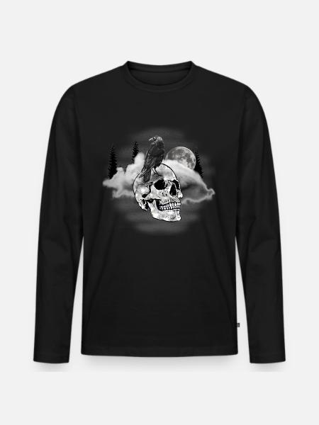 Tobera crow - Men's Premium Organic Long Sleeve Shirt - black