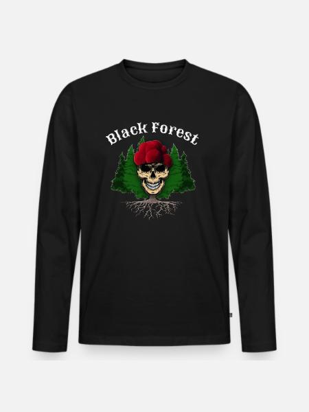 Black forest Tobera Style - Männer Premium Bio Langarmshirt - Schwarz