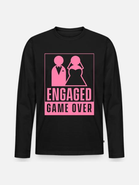 Fiancés - Game Over Fiancés Fiancés - T-shirt manches longues Premium bio Homme - noir