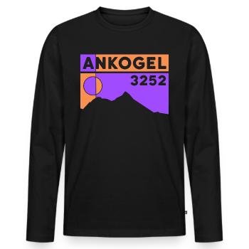 Ankogel Mallnitz Ski Resort Altitude Randonnée Ski Tour - T-shirt manches longues Premium bio Homme - noir - Devant - Nico (187cm)