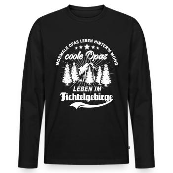 Fichtelgebirge Opa Fichtelgebirgler Opas - Männer Premium Bio Langarmshirt - Schwarz - Vorne - Nico (187cm)
