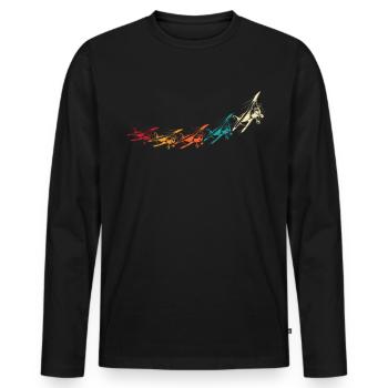 Flying RC Airplane Modèle d’avion Modèle d’avion - T-shirt manches longues Premium bio Homme - noir - Devant - Nico (187cm)