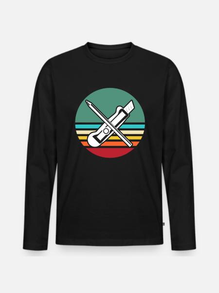 Modellbau Werkzeug Modellbauer - Männer Premium Bio Langarmshirt - Schwarz