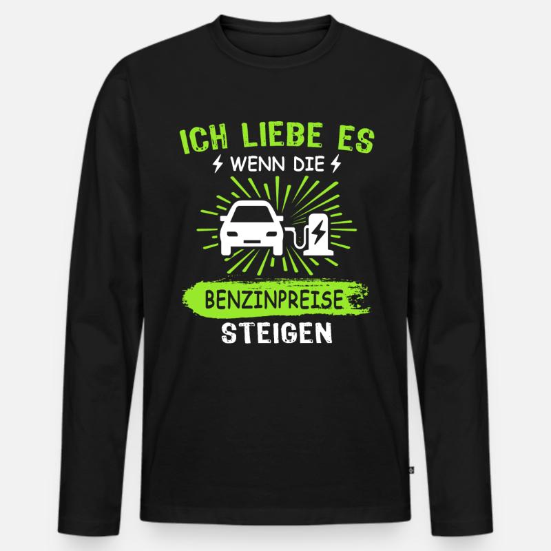 Eauto Elektroauto E-Auto - Männer Premium Bio Langarmshirt - Schwarz