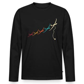 Planeur Vol à voile Vol à voile - T-shirt manches longues Premium bio Homme - noir - Devant - Nico (187cm)