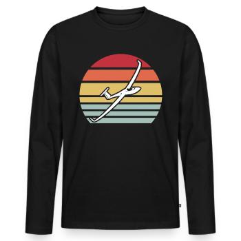 Glider Gliding Gliding Glider - Men's Premium Organic Long Sleeve Shirt - black - Front - Nico (187cm)