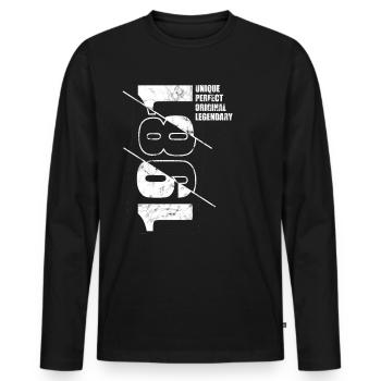 Original légendaire - Né en 1981 Anniversaire - T-shirt manches longues Premium bio Homme - noir - Devant - Nico (187cm)