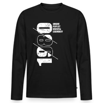 Legendary Original - Born 1980 Birthday - Men's Premium Organic Long Sleeve Shirt - black - Front - Nico (187cm)