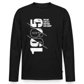 Legendary Original - Born 1995 Birthday - Men's Premium Organic Long Sleeve Shirt - black - Front - Nico (187cm)