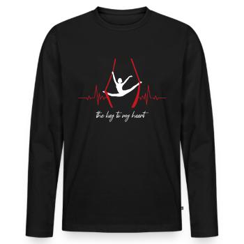 Der Kay Zu Meinem Herzen Zirkus Aerialistische - Männer Premium Bio Langarmshirt - Schwarz - Vorne - Nico (187cm)