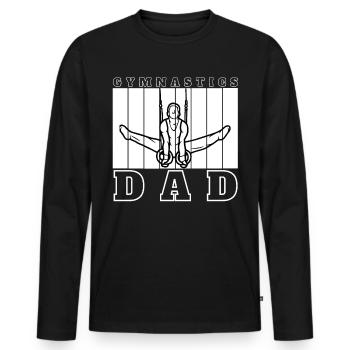 Gymnastics Father Gift Athlete Sports Athlete - Men's Premium Organic Long Sleeve Shirt - black - Front - Nico (187cm)