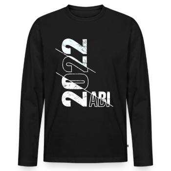 Abitur 2022 Geschenk Junge Mädchen Abi 2022 - Männer Premium Bio Langarmshirt - Schwarz - Vorne - Nico (187cm)