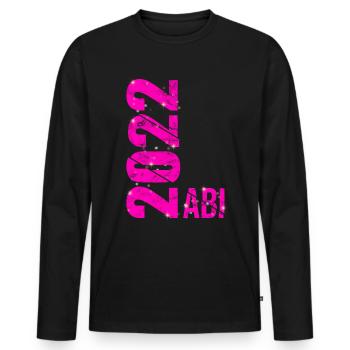 Abitur 2022 Geschenk Junge Mädchen Abi 2022 - Männer Premium Bio Langarmshirt - Schwarz - Vorne - Nico (187cm)