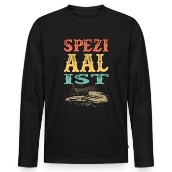 Lustige Angler Geschenke Spezialist Aal Angeln - Männer Premium Bio Langarmshirt - Schwarz - Vorne - Nico (187cm)
