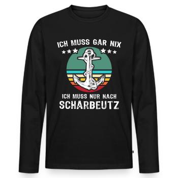 Scharbeutz Sprüche Scharbeutzer Spruch - Männer Premium Bio Langarmshirt - Schwarz - Vorne - Nico (187cm)