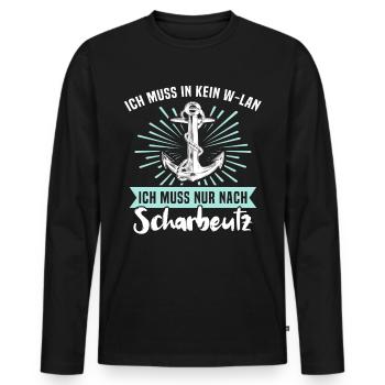 Scharbeutz Sprüche Scharbeutzer Spruch - Männer Premium Bio Langarmshirt - Schwarz - Vorne - Nico (187cm)