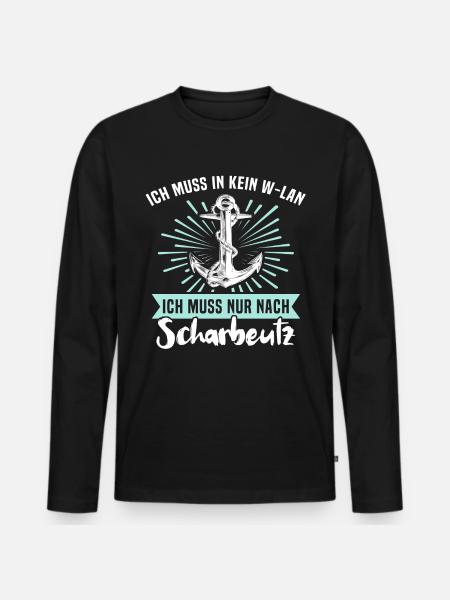 Scharbeutz Sprüche Scharbeutzer Spruch - Männer Premium Bio Langarmshirt - Schwarz
