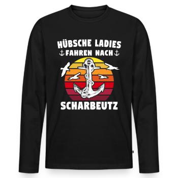 Scharbeutz Sprüche Scharbeutzer Spruch - Männer Premium Bio Langarmshirt - Schwarz - Vorne - Nico (187cm)