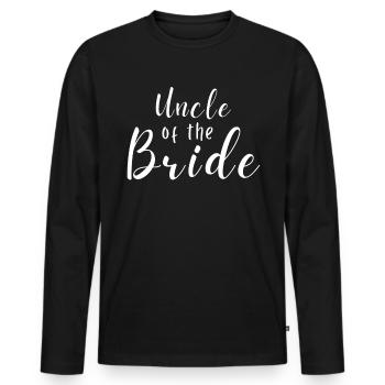 Onkel Der Braut Hochzeit Junggesellinnenabschied - Männer Premium Bio Langarmshirt - Schwarz - Vorne - Nico (187cm)
