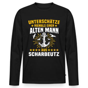 Scharbeutz Sprüche Scharbeutzer Ostsee - Männer Premium Bio Langarmshirt - Schwarz - Vorne - Nico (187cm)
