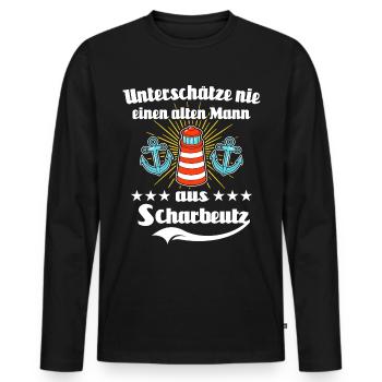 Scharbeutz Sprüche Scharbeutzer Ostsee - Männer Premium Bio Langarmshirt - Schwarz - Vorne - Nico (187cm)