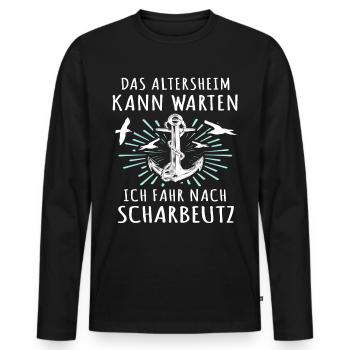 Scharbeutz Sprüche Scharbeutzer Ostsee - Männer Premium Bio Langarmshirt - Schwarz - Vorne - Nico (187cm)