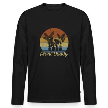Houseplants Plant Collectors Gardening - Men's Premium Organic Long Sleeve Shirt - black - Front - Nico (187cm)