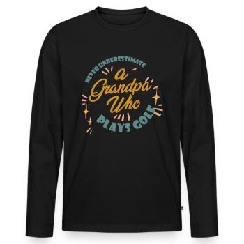 Opa, Der Golf Club Geschenk Golfer Männer Spielt - Männer Premium Bio Langarmshirt - Schwarz - Vorne - Nico (187cm)