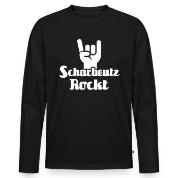 Scharbeutz Ostsee Scharbeutzer Souvenir - Männer Premium Bio Langarmshirt - Schwarz - Vorne - Nico (187cm)