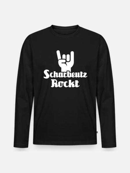 Scharbeutz Ostsee Scharbeutzer Souvenir - Männer Premium Bio Langarmshirt - Schwarz