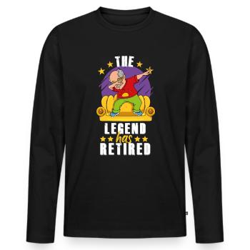 Die Legende hat den Ruhestand Rentner man gift - Männer Premium Bio Langarmshirt - Schwarz - Vorne - Nico (187cm)