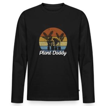 Plantes d’intérieur Collecteurs de plantes Jardinage - T-shirt manches longues Premium bio Homme - noir - Devant - Nico (187cm)