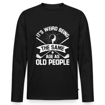 Großvater Papa Amateur Golf Humor Opa Alt - Männer Premium Bio Langarmshirt - Schwarz - Vorne - Nico (187cm)