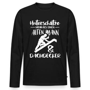 Dachdecker Dachdecken Dach Decken - Männer Premium Bio Langarmshirt - Schwarz - Vorne - Nico (187cm)