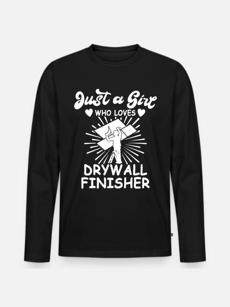 Drywall - Men's Premium Organic Long Sleeve Shirt - black