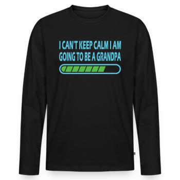 Ich Werde Ein Opa-Download-Geschenk Männer Sein - Männer Premium Bio Langarmshirt - Schwarz - Vorne - Nico (187cm)