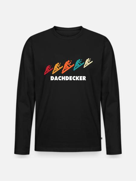 Dachdecker Dachspengler Dachdecken Dachklempner - Männer Premium Bio Langarmshirt - Schwarz