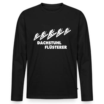 Dachdecker Dachdecken - Männer Premium Bio Langarmshirt - Schwarz - Vorne - Nico (187cm)