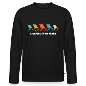 Camping Campingplatz Campen - Männer Premium Bio Langarmshirt - Schwarz - Vorne - Nico (187cm)