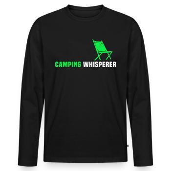 Camping Campingplatz Campen - T-shirt manches longues Premium bio Homme - noir - Devant - Nico (187cm)
