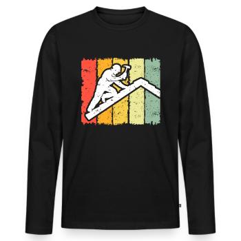 Roofing motif roofing ceilings - Men's Premium Organic Long Sleeve Shirt - black - Front - Nico (187cm)
