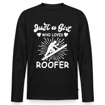 Roofer Roofing Roofing Master Roofer - Men's Premium Organic Long Sleeve Shirt - black - Front - Nico (187cm)