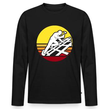 Roofer Roofing Roofing Master Roofer - Men's Premium Organic Long Sleeve Shirt - black - Front - Nico (187cm)