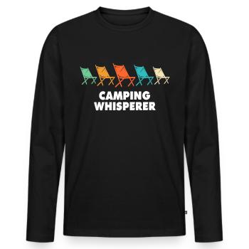 Camping Campingplatz Campen - Männer Premium Bio Langarmshirt - Schwarz - Vorne - Nico (187cm)