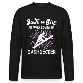 Dachdecker Handwerker Dachdecken - Männer Premium Bio Langarmshirt - Schwarz - Vorne - Nico (187cm)